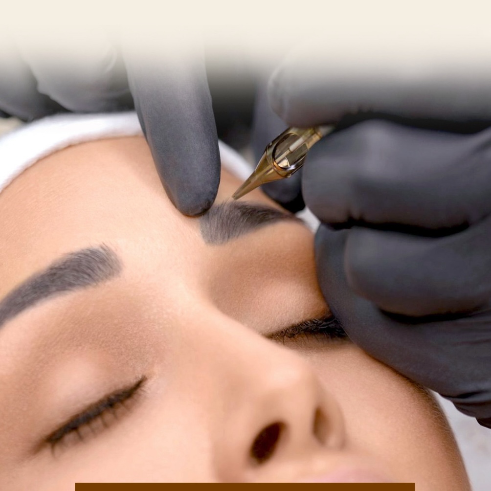 Eyebrow microblading semi-permanent makeup